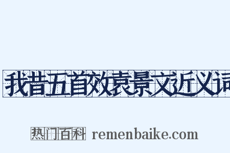 我昔五首效袁景文近义词是什么意思的图片